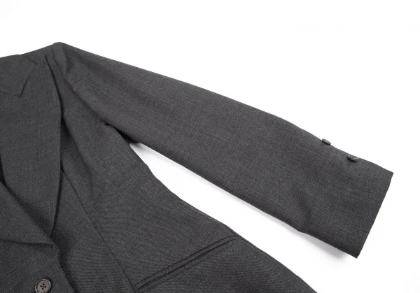 フセインチャラヤンHussein Chalayan ウールセットアップ チャコールS K-119241_005