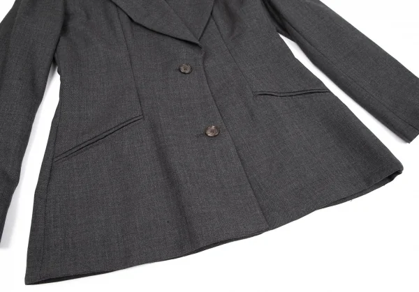 フセインチャラヤンHussein Chalayan ウールセットアップ チャコールS K-119241_008