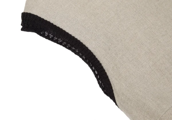 アンティパストANTIPAST クラウンメッシュ装飾異素材切替ノースリーブトップス ベージュ黒S位 K-119242_005