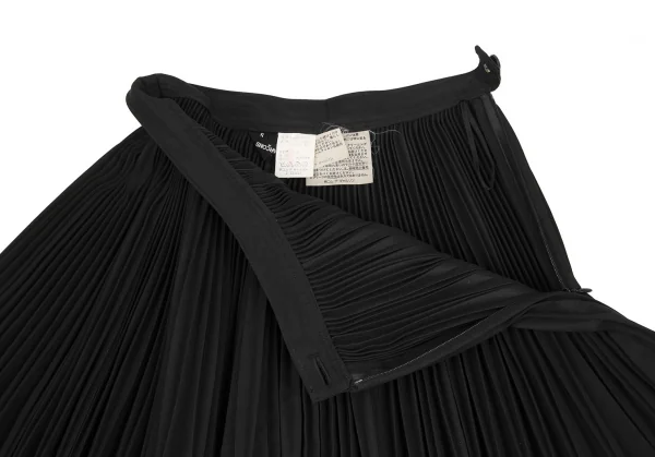 トリココムデギャルソンtricot COMME des GARCONS ウールポリアコーディオンプリーツスカート 黒S K-119252_005