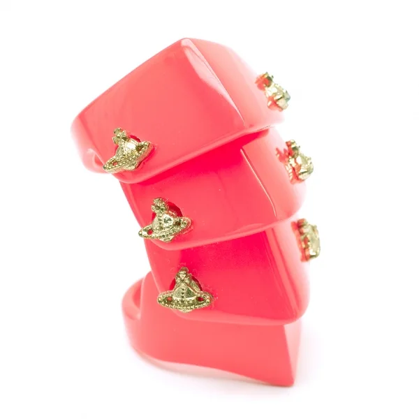 ヴィヴィアンウエストウッドVivienne Westwood レジンアーマーリング ピンクM K-119266_001