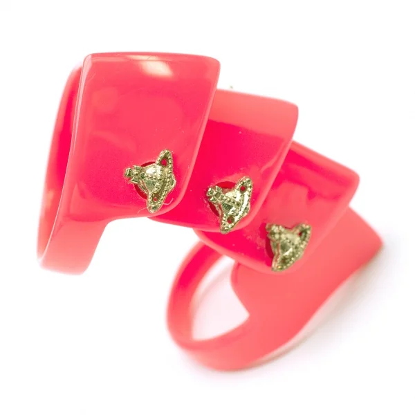ヴィヴィアンウエストウッドVivienne Westwood レジンアーマーリング ピンクM K-119266_003