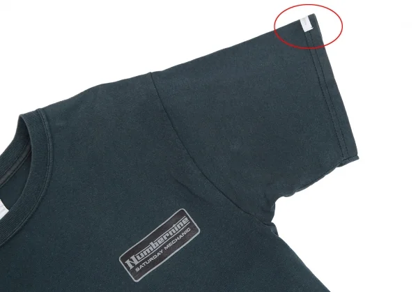 ナンバーナイン NUMBER(N)INE エクストラヘヴィ期 メカニックプリントTシャツ 紺3 K-119267_005