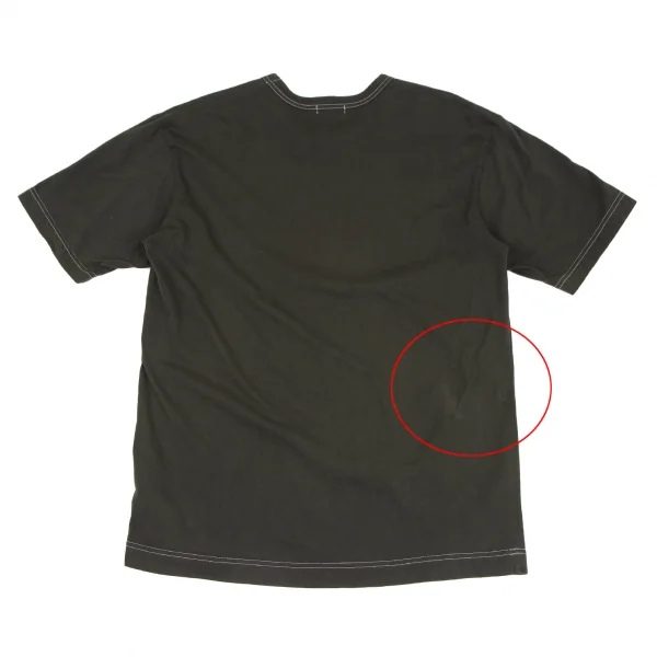 コムデギャルソン オムCOMME des GARCONS HOMME パッチクロスダブルステッチTシャツ 深緑M位 K-119268_012