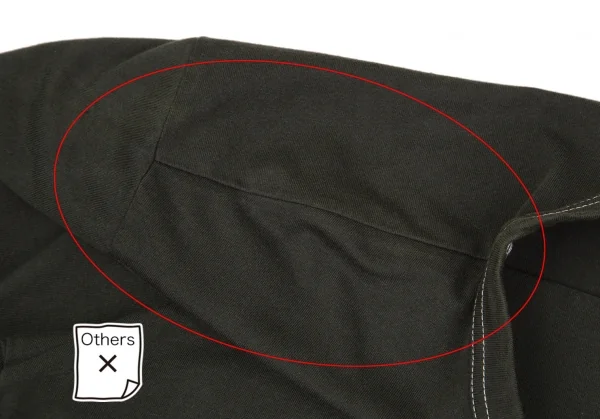 コムデギャルソン オムCOMME des GARCONS HOMME パッチクロスダブルステッチTシャツ 深緑M位 K-119268_007