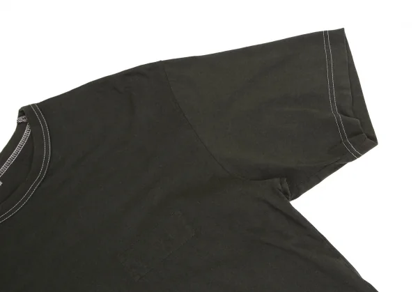 コムデギャルソン オムCOMME des GARCONS HOMME パッチクロスダブルステッチTシャツ 深緑M位 K-119268_008