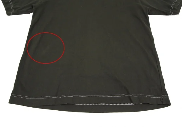 コムデギャルソン オムCOMME des GARCONS HOMME パッチクロスダブルステッチTシャツ 深緑M位 K-119268_009