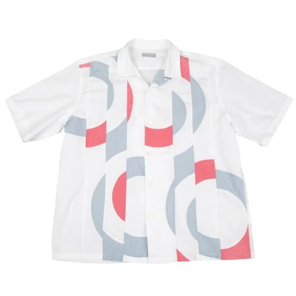 コムデギャルソン オムCOMME des GARCONS HOMME 切替デザインオープンカラー半袖シャツ 白M位 K-119269_001