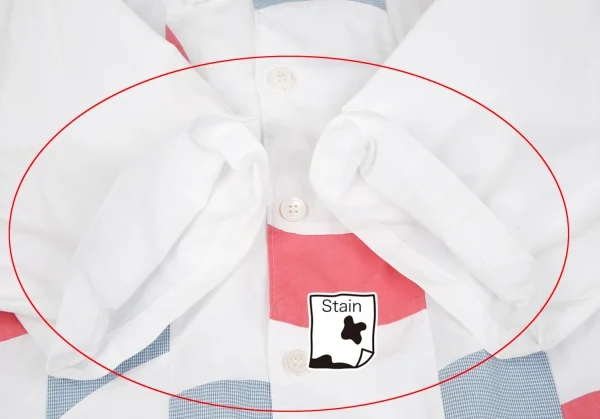 コムデギャルソン オムCOMME des GARCONS HOMME 切替デザインオープンカラー半袖シャツ 白M位 K-119269_007