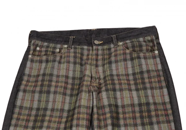 COMME des GARCONS HOMME Front Check Switching Jeans K-119270_002