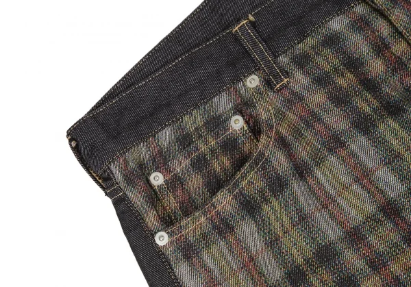 COMME des GARCONS HOMME Front Check Switching Jeans K-119270_004