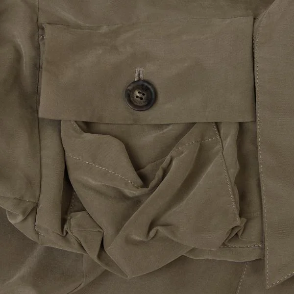 ヴィヴィアンウエストウッド アングロマニアVivienne Westwood ANGLOMANIA ショルダーポケットシャツコンビネゾン カーキ38 K-119273_007