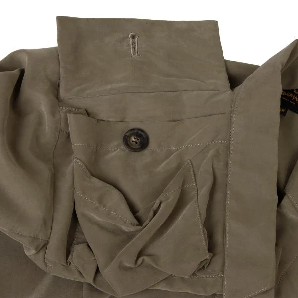 ヴィヴィアンウエストウッド アングロマニアVivienne Westwood ANGLOMANIA ショルダーポケットシャツコンビネゾン カーキ38 K-119273_008