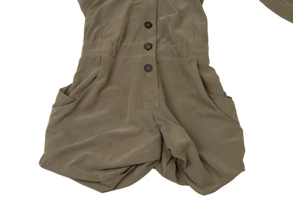 ヴィヴィアンウエストウッド アングロマニアVivienne Westwood ANGLOMANIA ショルダーポケットシャツコンビネゾン カーキ38 K-119273_013