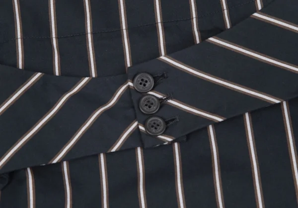 ヴィヴィアンウエストウッド アングロマニアVivienne Westwood ANGLOMANIA バックベルトデザインストライプスカート 紺38 K-119276_009