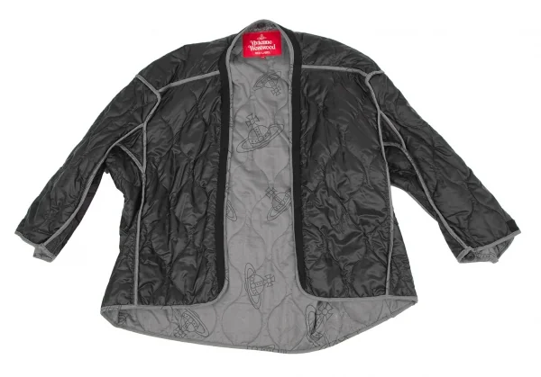 ヴィヴィアンウエストウッド レッドレーベルVivienne Westwood Red Label バックステンシルプリントミリタリージャケット 黒00 K-119279_015