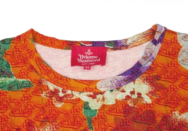 ヴィヴィアンウエストウッド レッドレーベルVivienne Westwood Red Label オーブ総柄プリントTシャツ オレンジ他01 K-119284_003