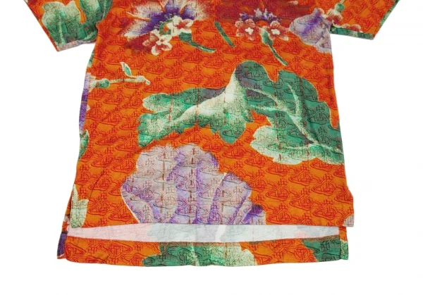 ヴィヴィアンウエストウッド レッドレーベルVivienne Westwood Red Label オーブ総柄プリントTシャツ オレンジ他01 K-119284_007