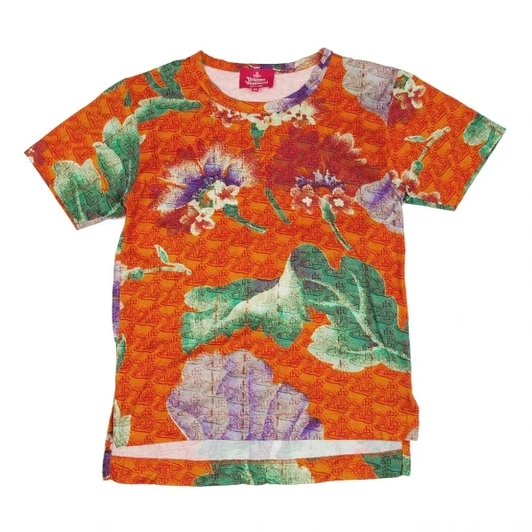 ヴィヴィアンウエストウッド レッドレーベルVivienne Westwood Red Label オーブ総柄プリントセットアップ オレンジ他01・00 K-119286_002