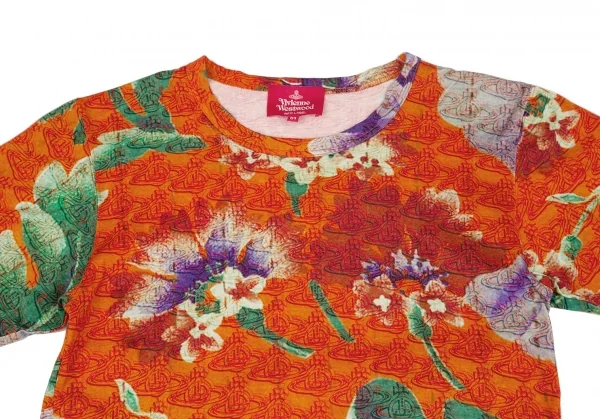 ヴィヴィアンウエストウッド レッドレーベルVivienne Westwood Red Label オーブ総柄プリントセットアップ オレンジ他01・00 K-119286_003