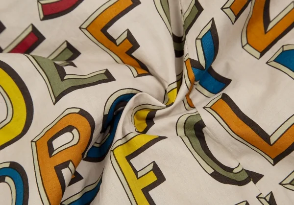 ヴィヴィアンウエストウッド レッドレーベルVivienne Westwood Red Label アルファベットプリント半袖プルオーバーシャツワンピース ベージュ2 K-119287_017