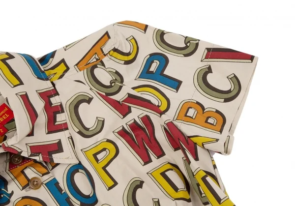 ヴィヴィアンウエストウッド レッドレーベルVivienne Westwood Red Label アルファベットプリント半袖プルオーバーシャツワンピース ベージュ2 K-119287_007