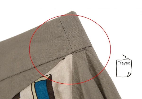 ヴィヴィアンウエストウッド レッドレーベルVivienne Westwood Red Label アルファベットプリント変形切替スカート カーキベージュ2 K-119288_004