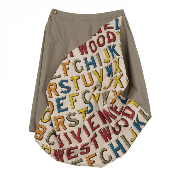 ヴィヴィアンウエストウッド レッドレーベルVivienne Westwood Red Label アルファベットプリントセットアップ カーキベージュ2 K-119289_014