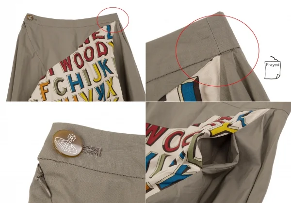 ヴィヴィアンウエストウッド レッドレーベルVivienne Westwood Red Label アルファベットプリントセットアップ カーキベージュ2 K-119289_015