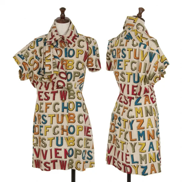 ヴィヴィアンウエストウッド レッドレーベルVivienne Westwood Red Label アルファベットプリントセットアップ カーキベージュ2 K-119289_002