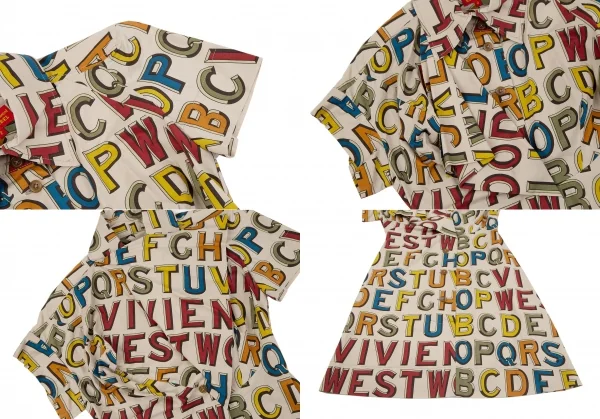 ヴィヴィアンウエストウッド レッドレーベルVivienne Westwood Red Label アルファベットプリントセットアップ カーキベージュ2 K-119289_005