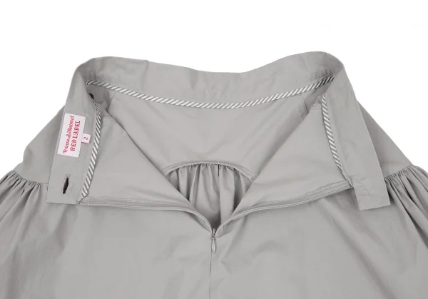 ヴィヴィアンウエストウッド レッドレーベルVivienne Westwood Red Label ギャザー切替デザインスカート ライトグレー2 K-119293_011