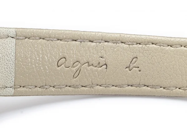 アニエスベーagnes b. シェル文字盤ソーラー腕時計 ゴールド K-119294_010