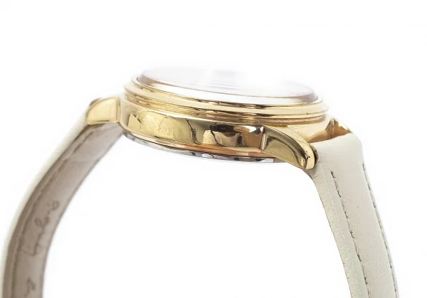 アニエスベーagnes b. シェル文字盤ソーラー腕時計 ゴールド K-119294_003