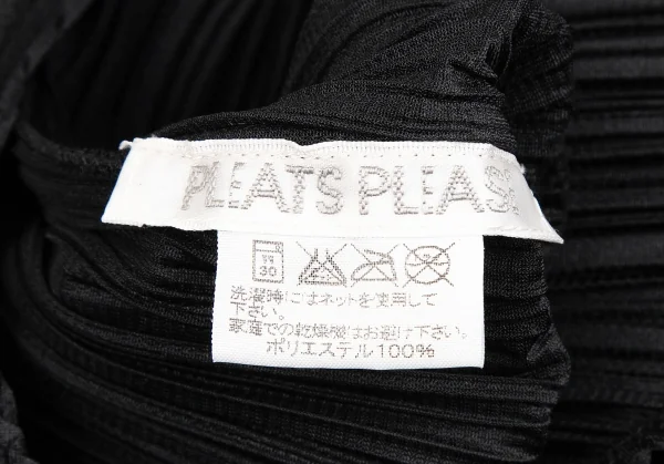 プリーツプリーズPLEATS PLEASE プリーツノースリーブマキシワンピース 黒2 K-119297_010