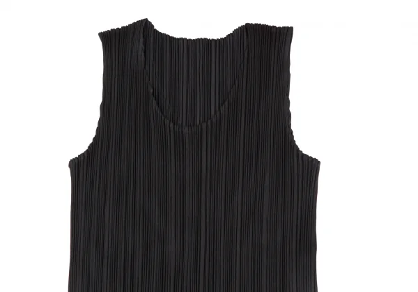 プリーツプリーズPLEATS PLEASE プリーツノースリーブマキシワンピース 黒2 K-119297_003