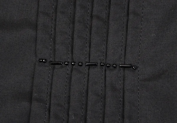 ローブドシャンブル コムデギャルソンrobe de chambre COMME des GARCONS ピンタックビーズデザイン半袖シャツ 黒S位 K-119303_007