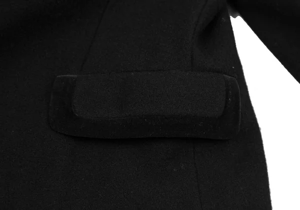 ローブドシャンブル コムデギャルソンrobe de chambre COMME des GARCONS スナップボタンステッチデザインラウンドカラージャケット 黒M位 K-119307_011