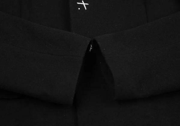 ローブドシャンブル コムデギャルソンrobe de chambre COMME des GARCONS スナップボタンステッチデザインラウンドカラージャケット 黒M位 K-119307_007