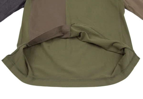 コムコム コムデギャルソンCOMME des GARCONS クレイジーパターン切替デザインカットソー カーキXS K-119317_010