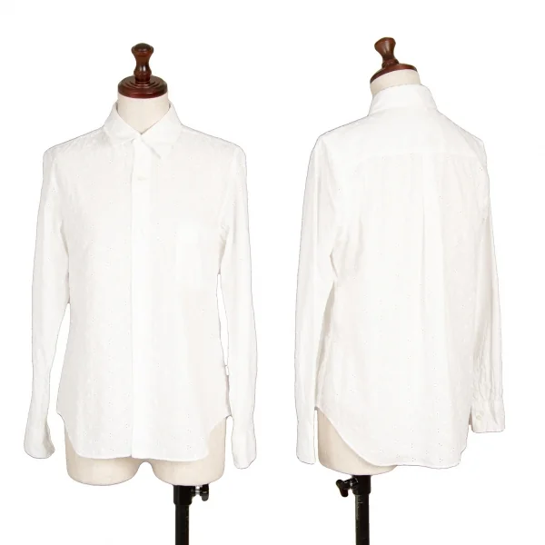 COMME des GARCONS COMME des GARCONS Cotton Embroidered Lace Shirt White XS K-119323_001