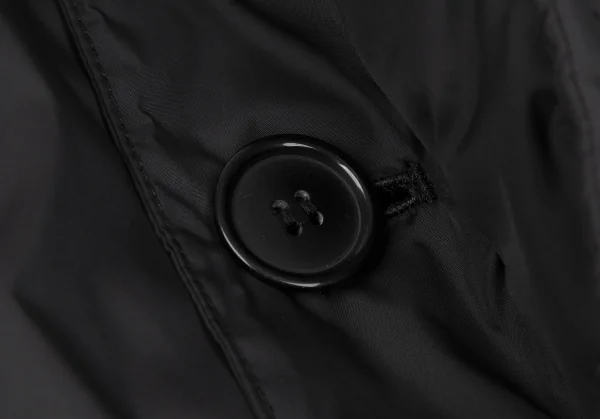 コムコム コムデギャルソンCOMME des GARCONS ナイロンサイドプリーツ中綿ダッフルコート 黒XS K-119336_011