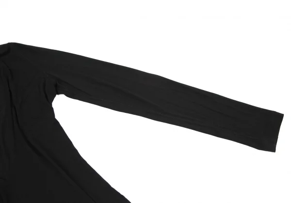 ジャンポールゴルチエJean Paul GAULTIER ストールネックレーヨンスキッパートップス 黒40 K-119351_011