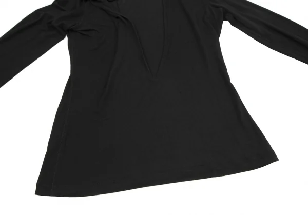 ジャンポールゴルチエJean Paul GAULTIER ストールネックレーヨンスキッパートップス 黒40 K-119351_013