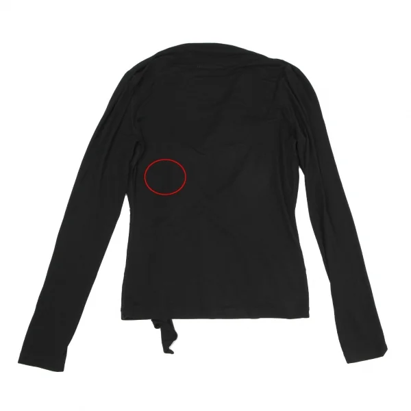 ジャンポールゴルチエJean Paul GAULTIER ストールネックレーヨンスキッパートップス 黒40 K-119351_015