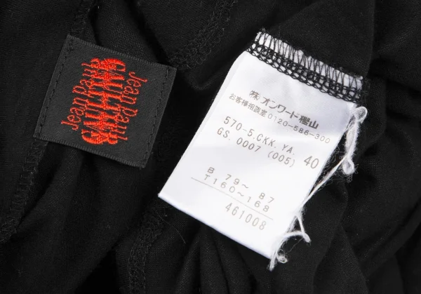 ジャンポールゴルチエJean Paul GAULTIER ストールネックレーヨンスキッパートップス 黒40 K-119351_019