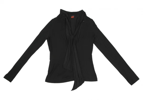 ジャンポールゴルチエJean Paul GAULTIER ストールネックレーヨンスキッパートップス 黒40 K-119351_002