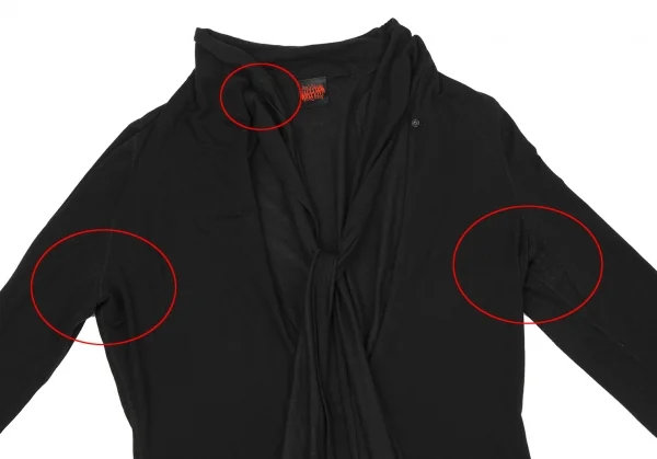 ジャンポールゴルチエJean Paul GAULTIER ストールネックレーヨンスキッパートップス 黒40 K-119351_003