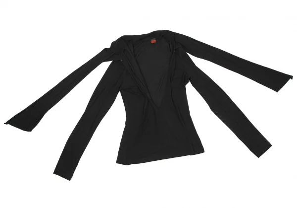 ジャンポールゴルチエJean Paul GAULTIER ストールネックレーヨンスキッパートップス 黒40 K-119351_009
