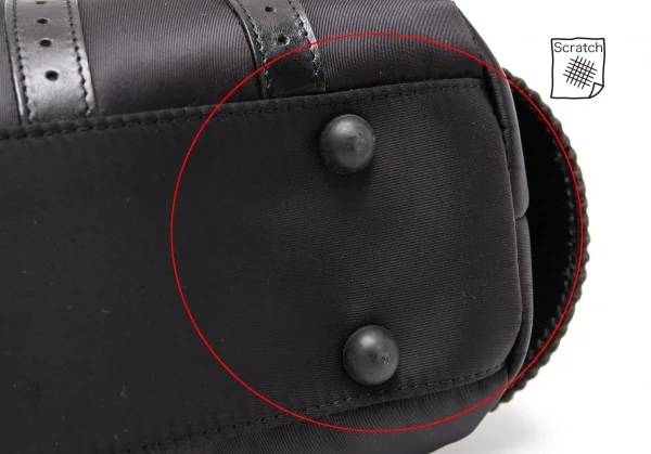 ジャンポールゴルチエJean Paul GAULTIER レザーポケットデザインナイロン2wayバッグ 黒 K-119364_014